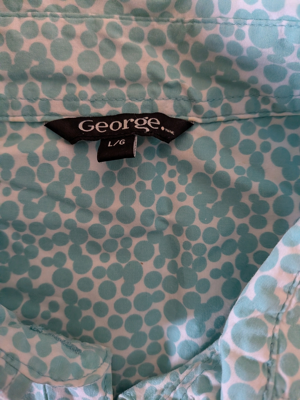 George Mint Polka Dot Button-Front Blouse And Brochure Top - Picture 4 of 7